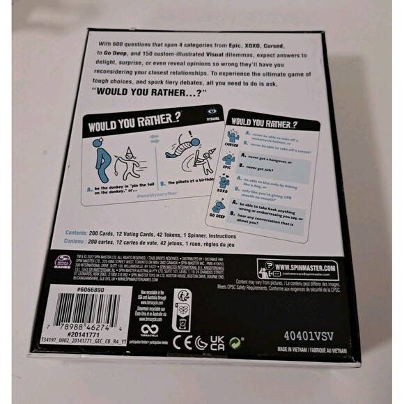 Would You Rather the Game New in Box Sealed by Spin Master Games - Picture 6 of 6